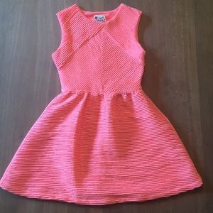 Little Pretties Neon Pink Ruffled Dress